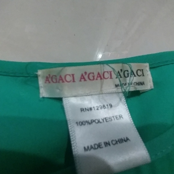 Agaci green open shoulder long sleeve - Picture 2 of 3